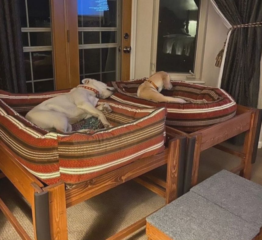 "Sophie" Unfinished Wood Dog Bed Platform to Hold Your Dog Bed Cushion