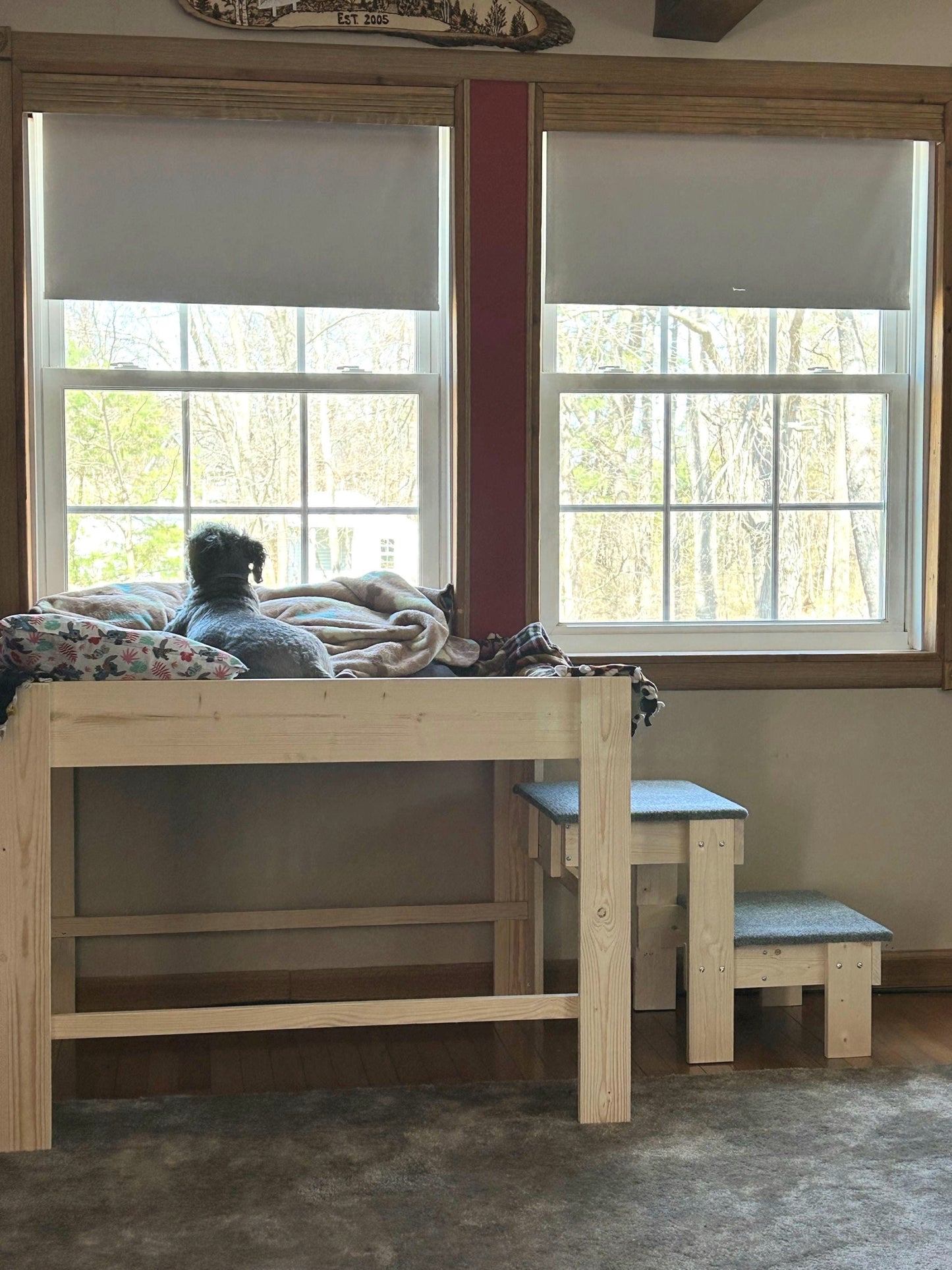 "Milo" 30" High Platform with 2 Steps Dog Bed Platform