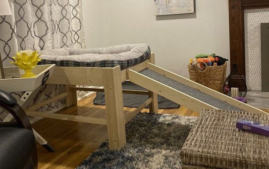 "Margo" Unfinished Wood Dog Bed Platform to Hold Your Dog Bed Cushion