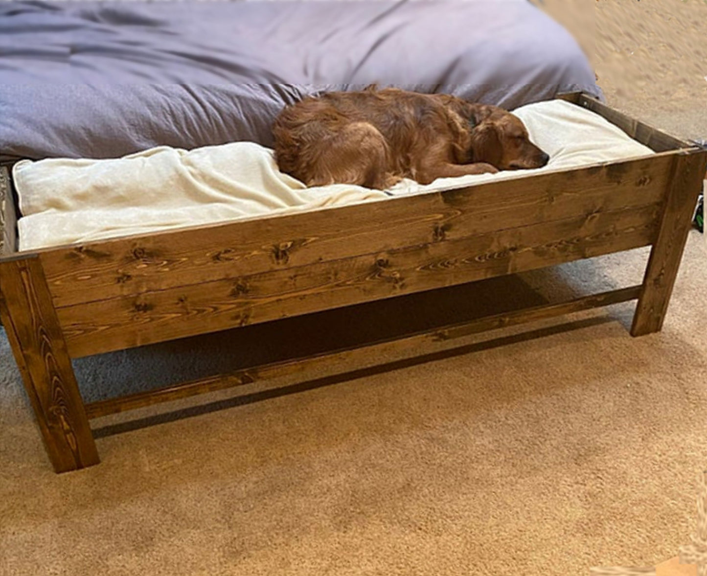 Unfinished Furniture--The "Buster"-The ORIGINAL!!  King Size dog bed platform, Dog bed extender for Your Dog Bed