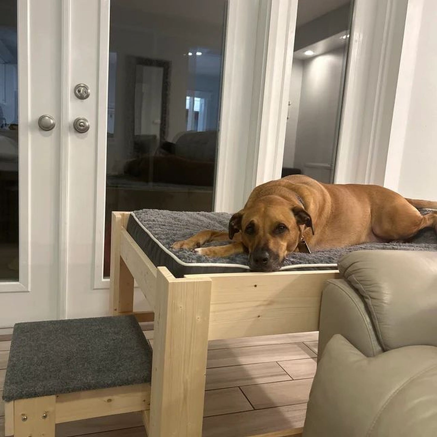 "Sophie" Unfinished Wood Dog Bed Platform to Hold Your Dog Bed Cushion