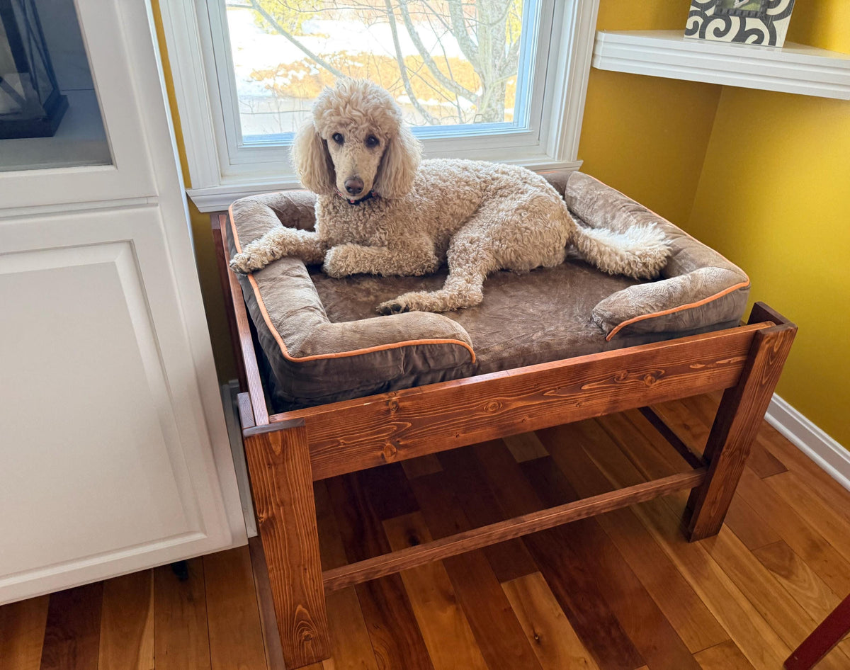 "Stella" 24" High Platform Only Unfinished Wood Dog Bed Platform to Hold Your Dog Bed Cushion