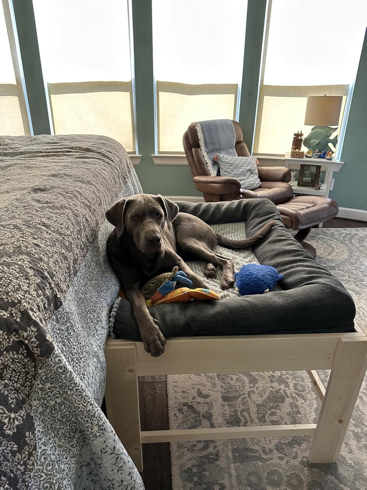 "Sophie" Unfinished Wood Dog Bed Platform to Hold Your Dog Bed Cushion