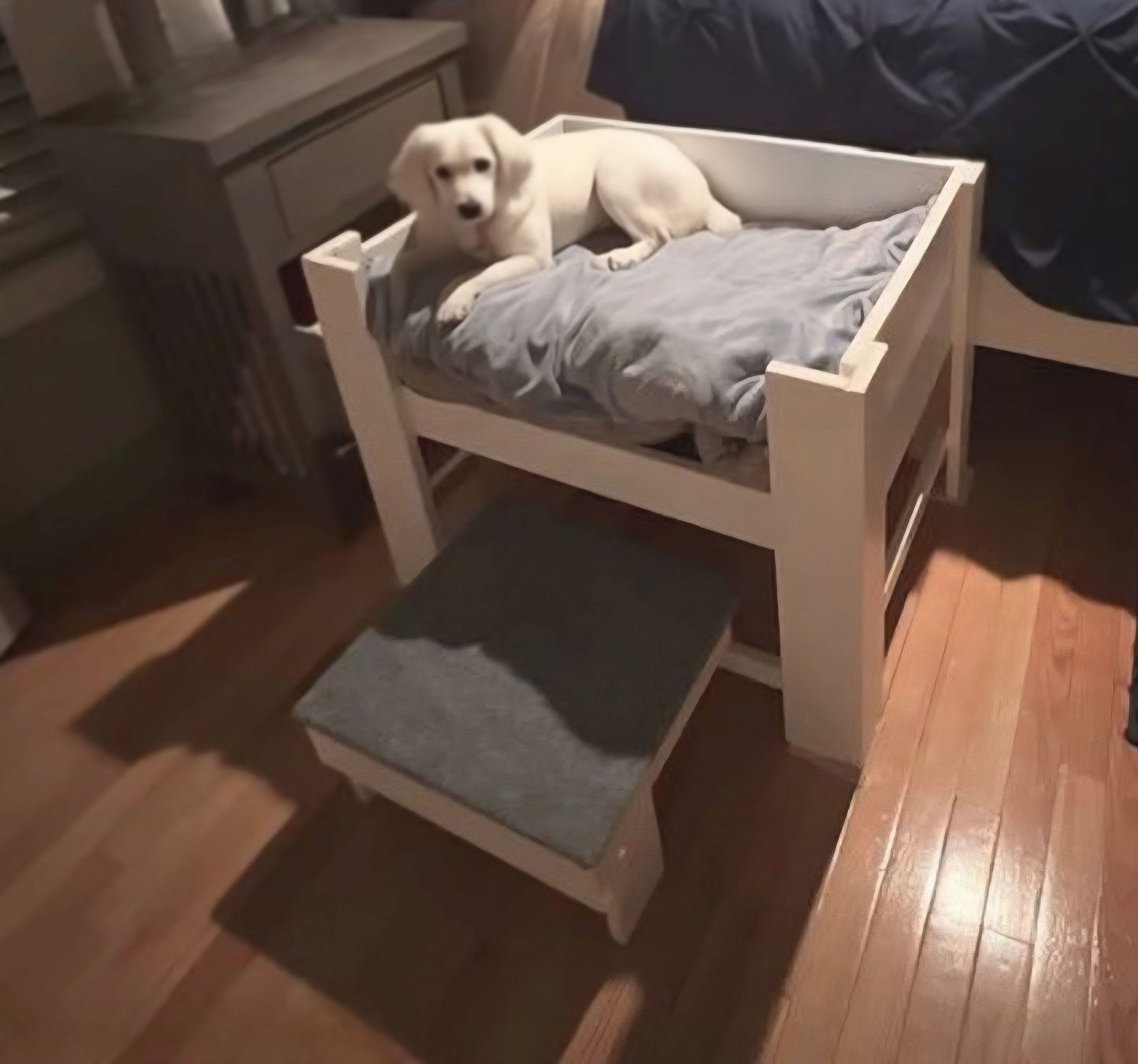 "Buddy" Raised Dog Bed Platform with Raised Rails Unfinished to hold your own mattress
